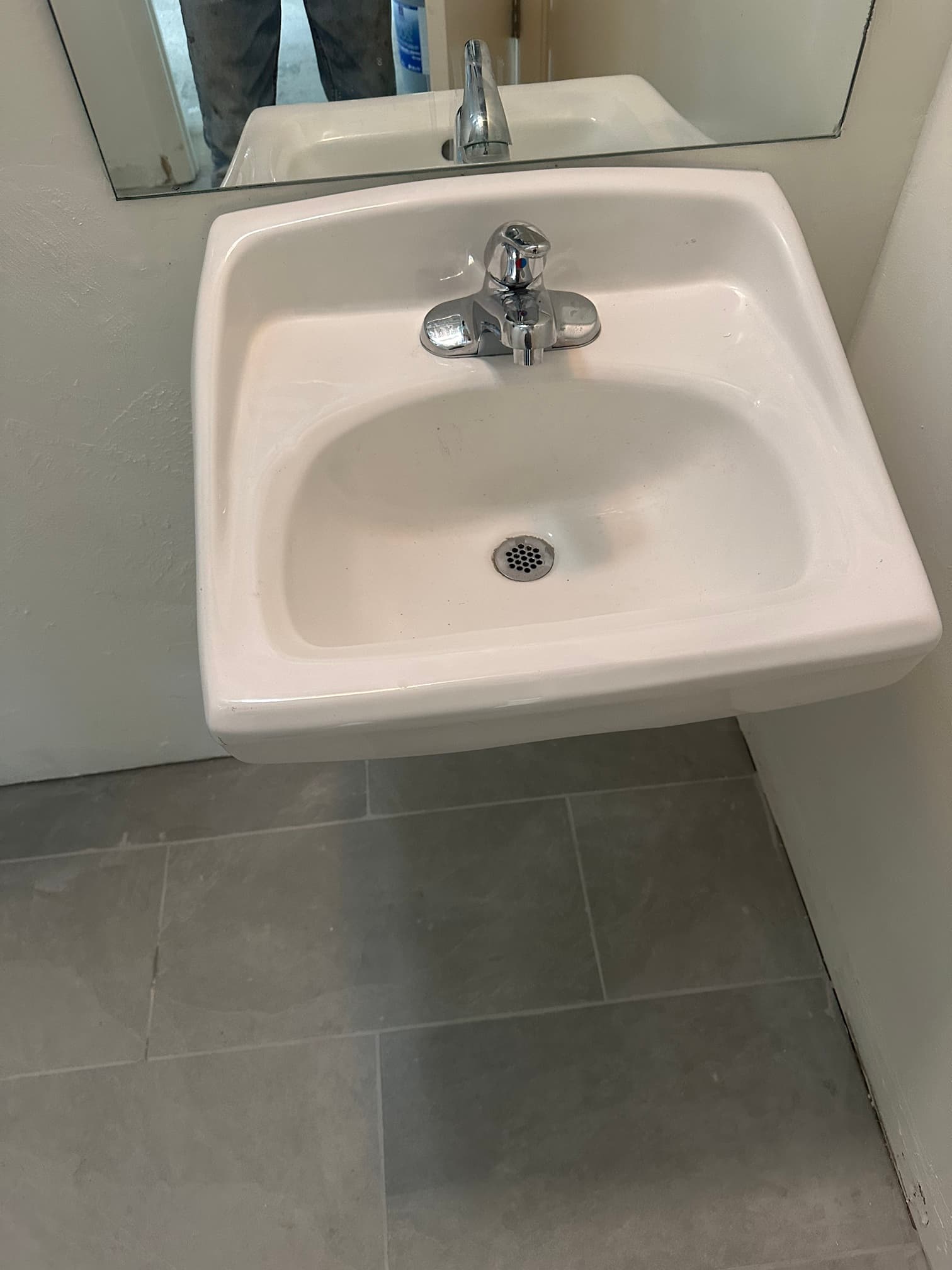 Commercial restroom sink