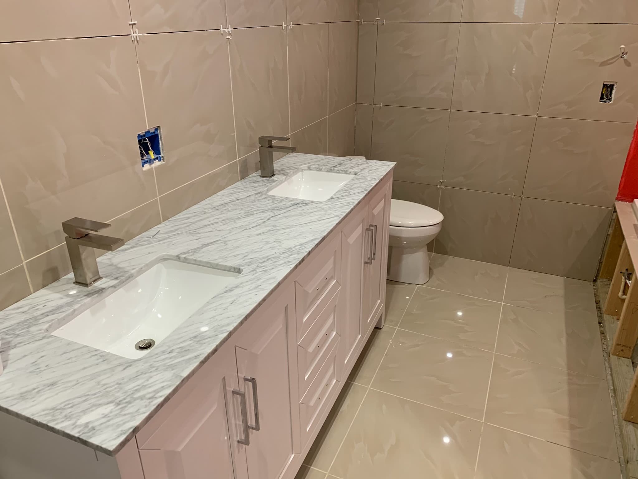 Double vanity bathroom remodel