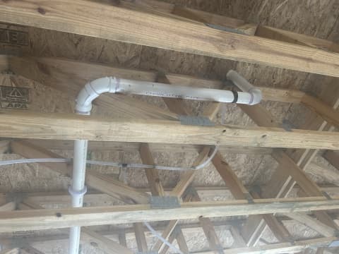 New construction DWV rough-in