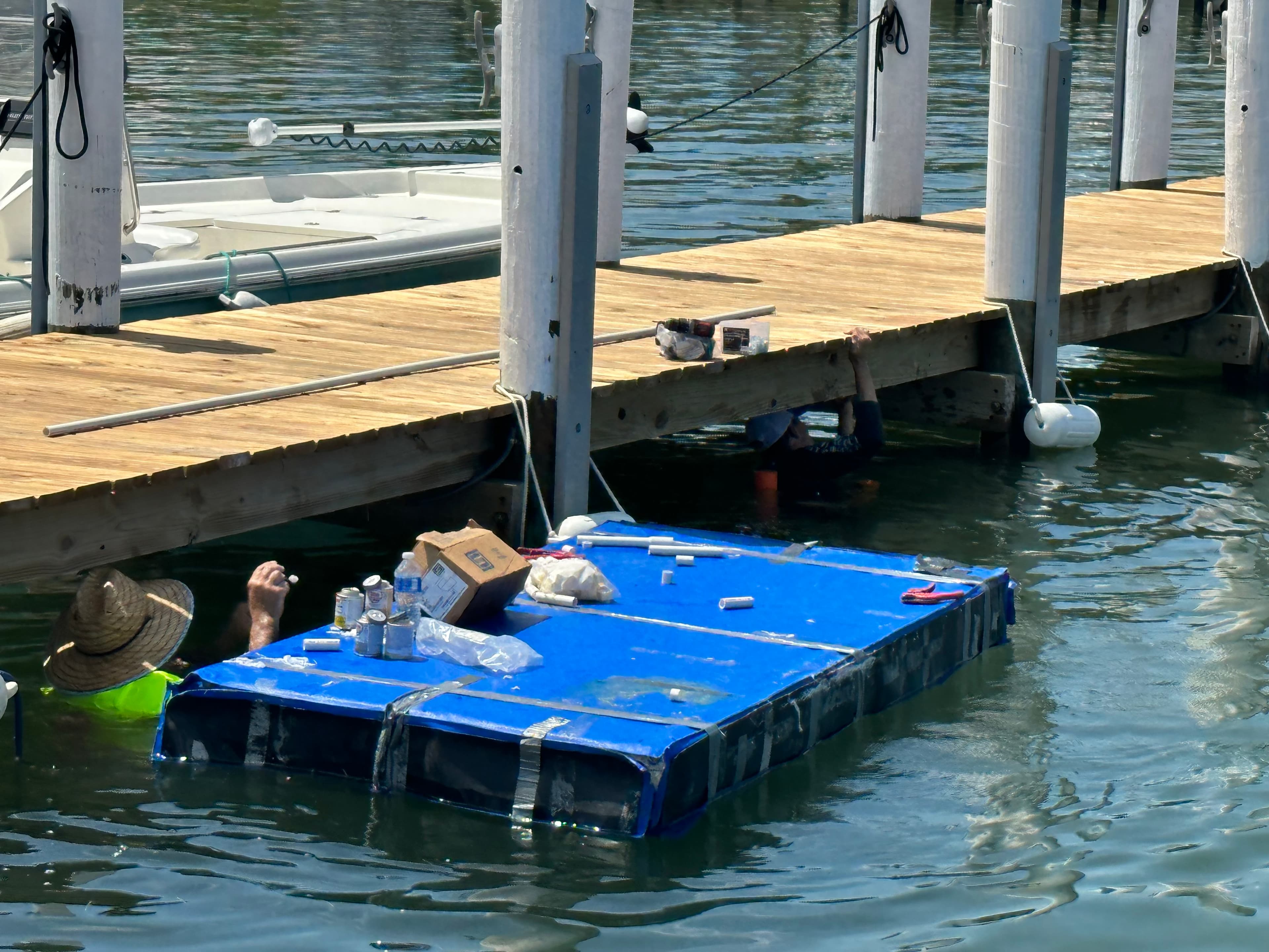 Under-dock plumbing work