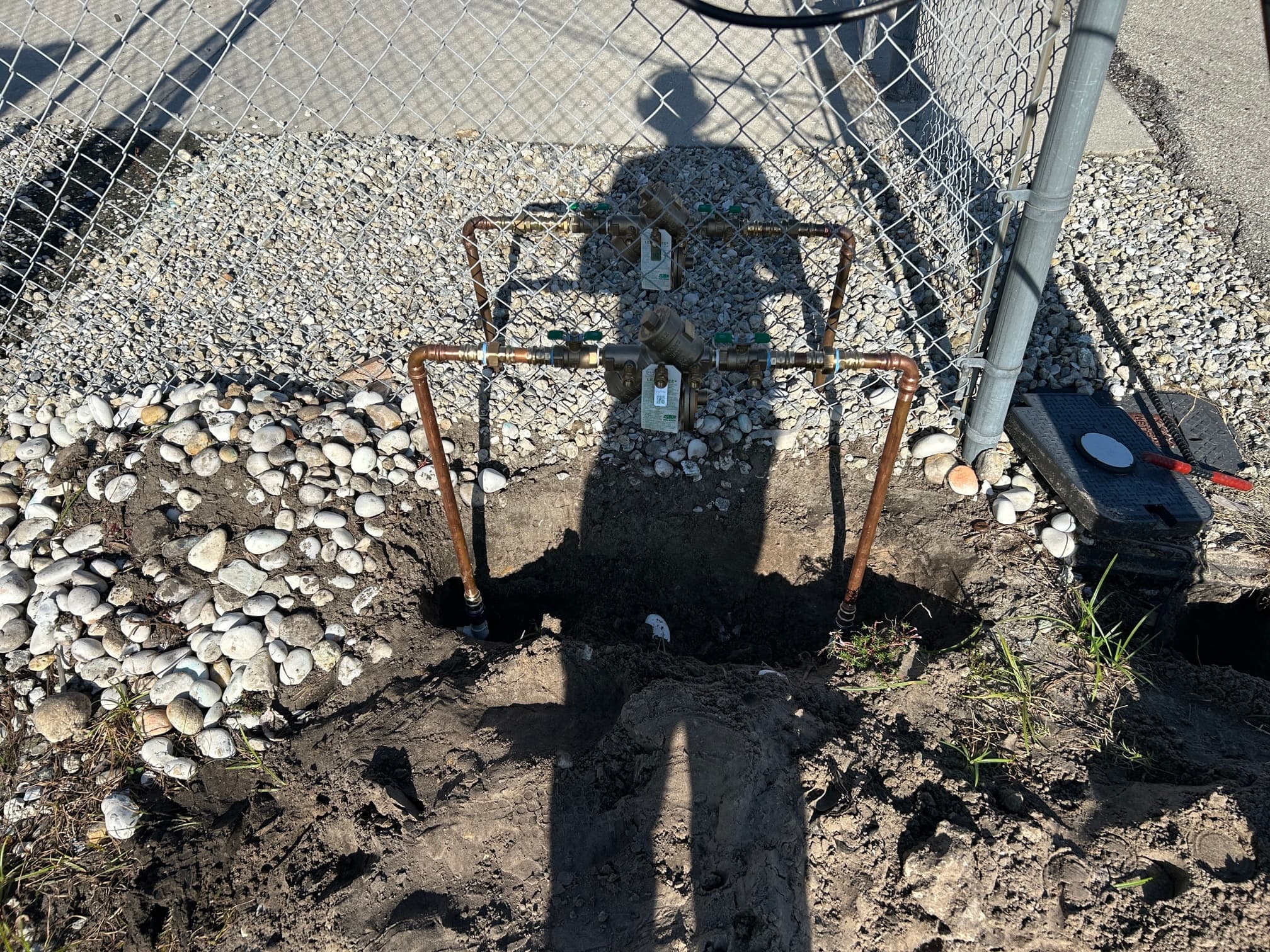 Water meter connection repair