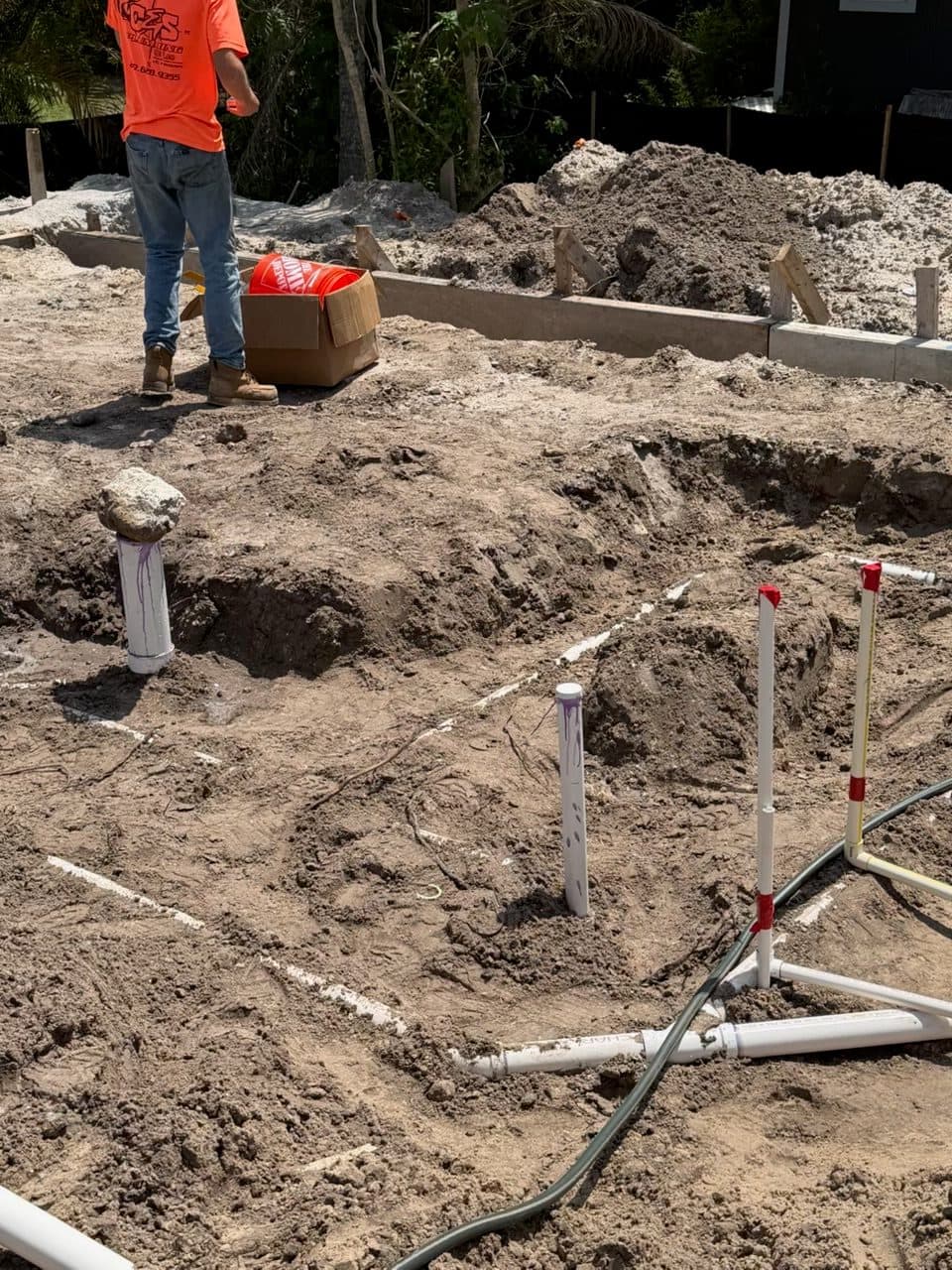 FEMA home rebuild Punta Gorda underground plumbing 4