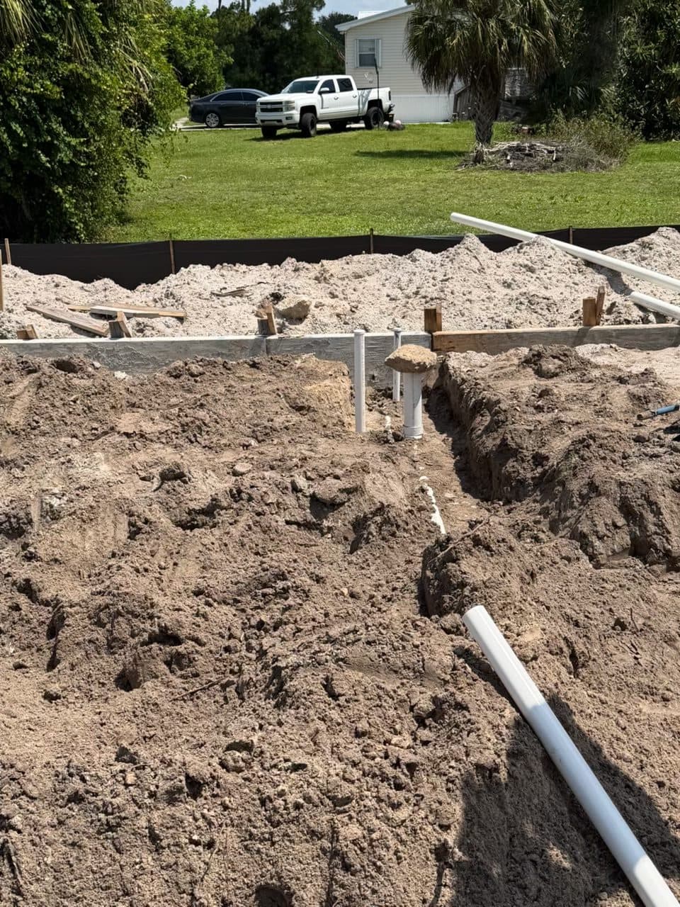 FEMA home rebuild Punta Gorda underground plumbing 5