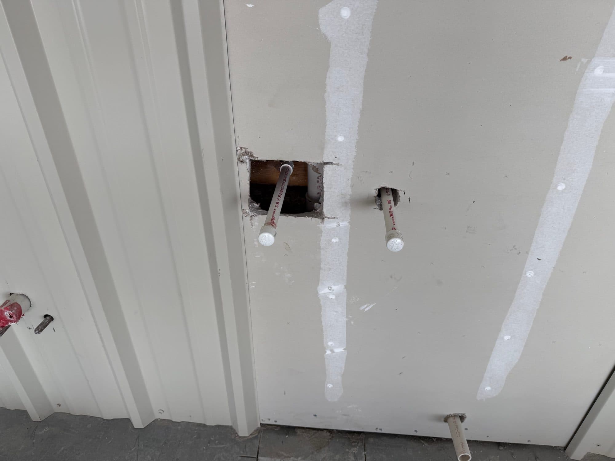 Hangar 97 Punta Gorda Airport second rough plumbing 15