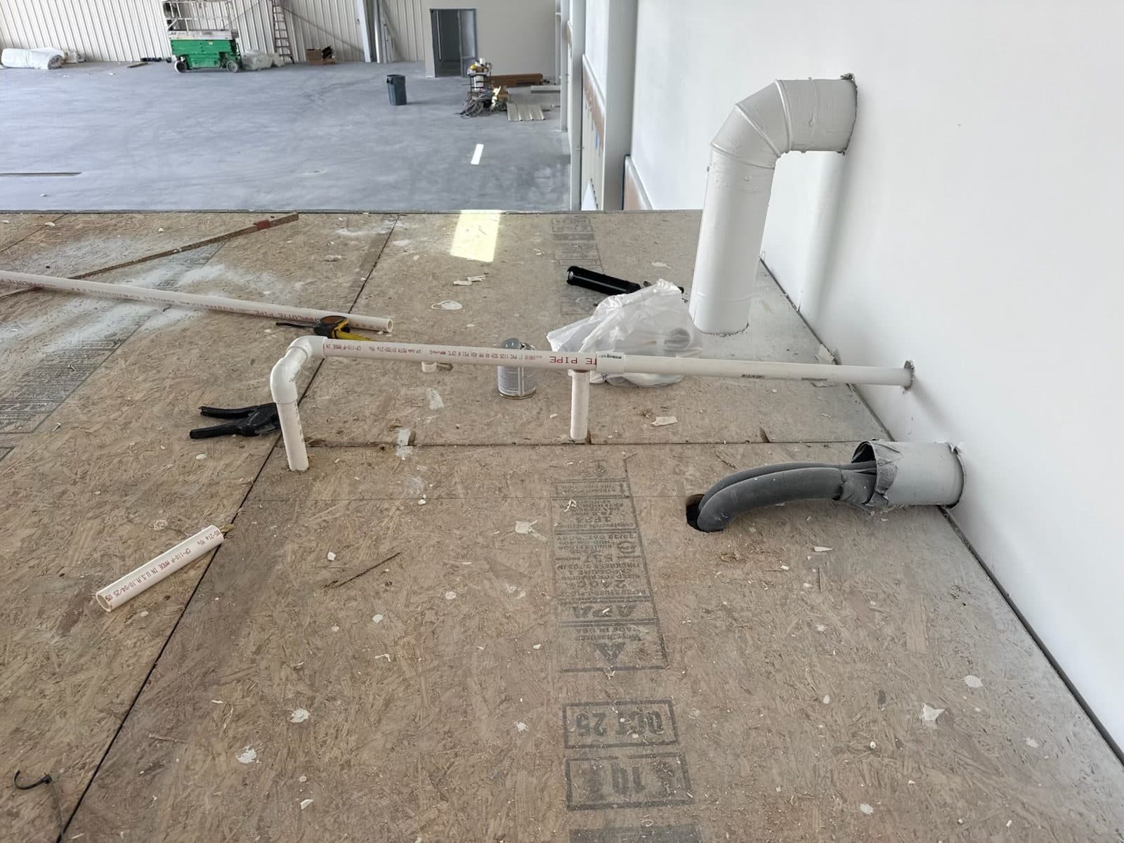 Hangar 97 Punta Gorda Airport second rough plumbing 17