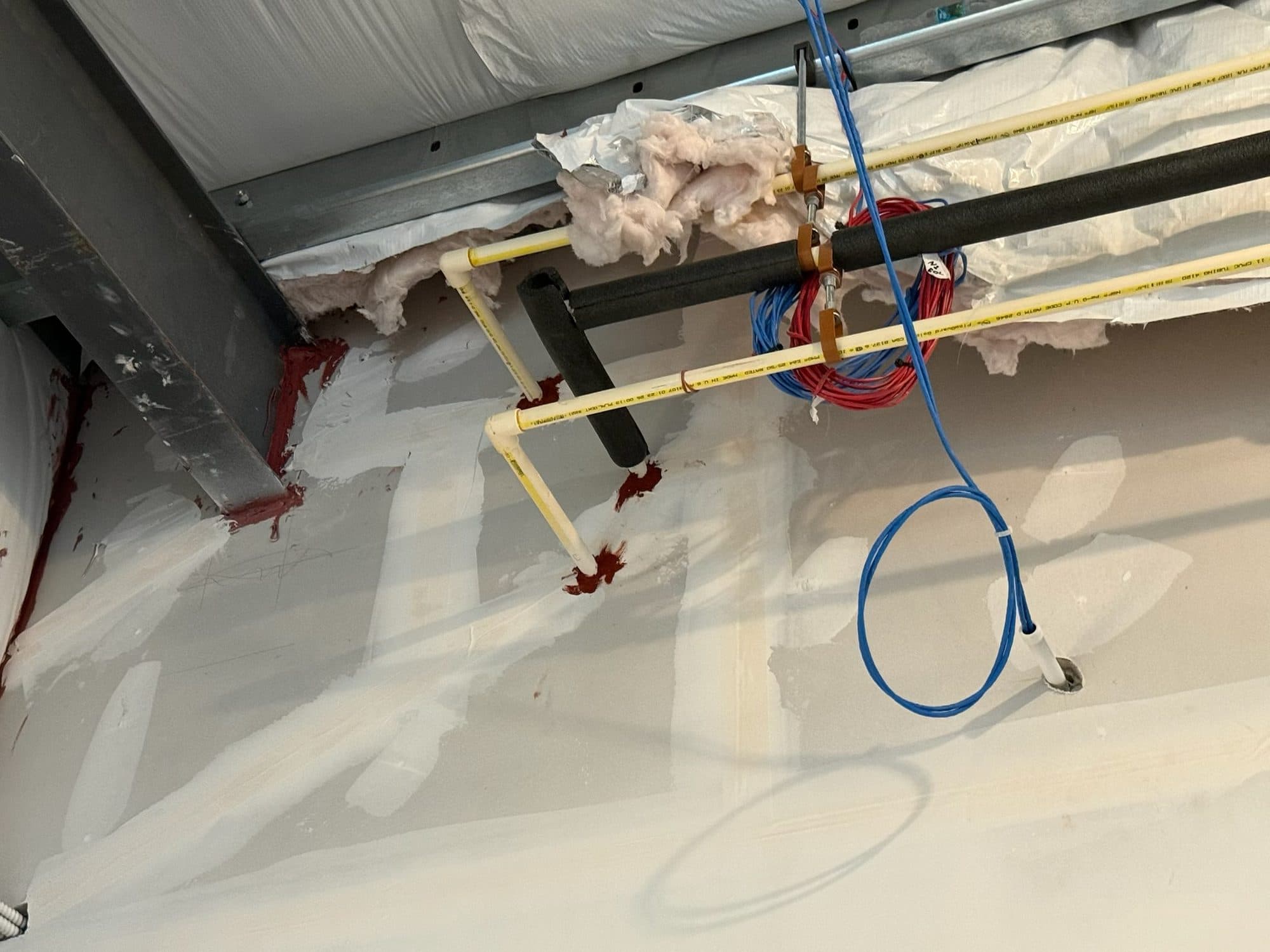 Hangar 97 Punta Gorda Airport second rough plumbing 19