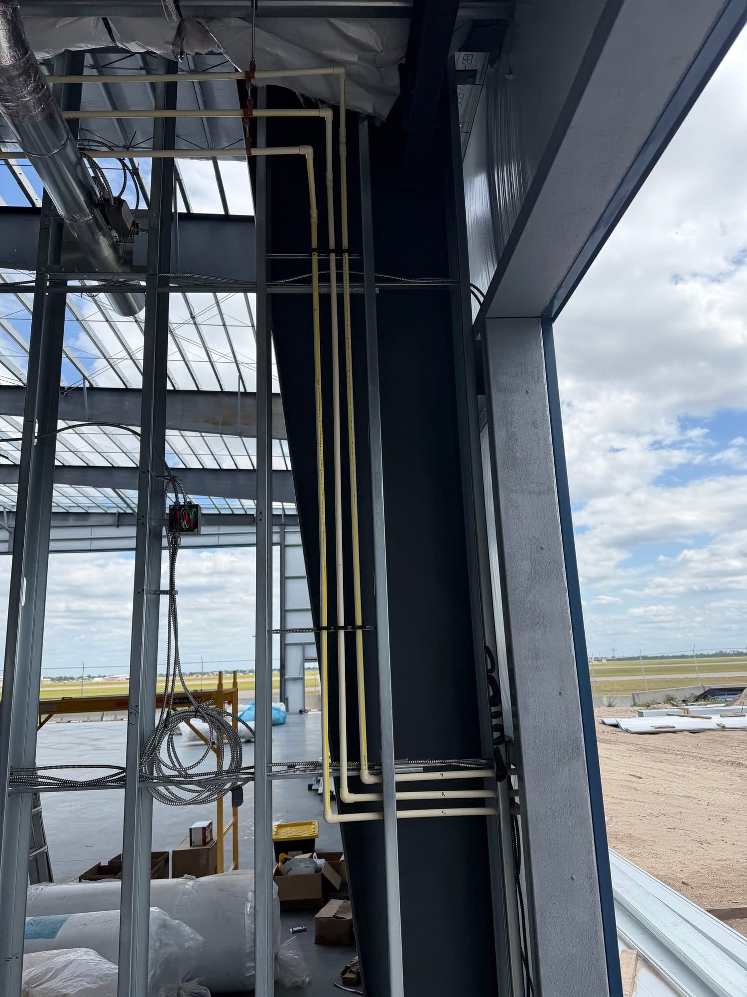 Hangar 97 Punta Gorda Airport second rough plumbing 3