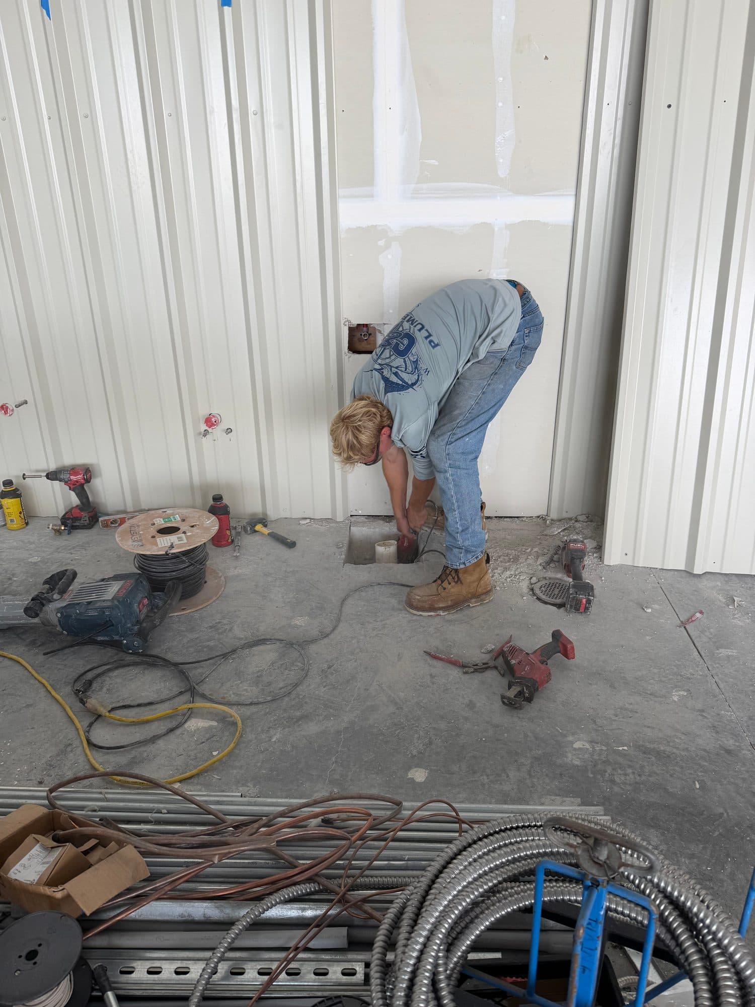 Hangar 97 Punta Gorda Airport second rough plumbing 42