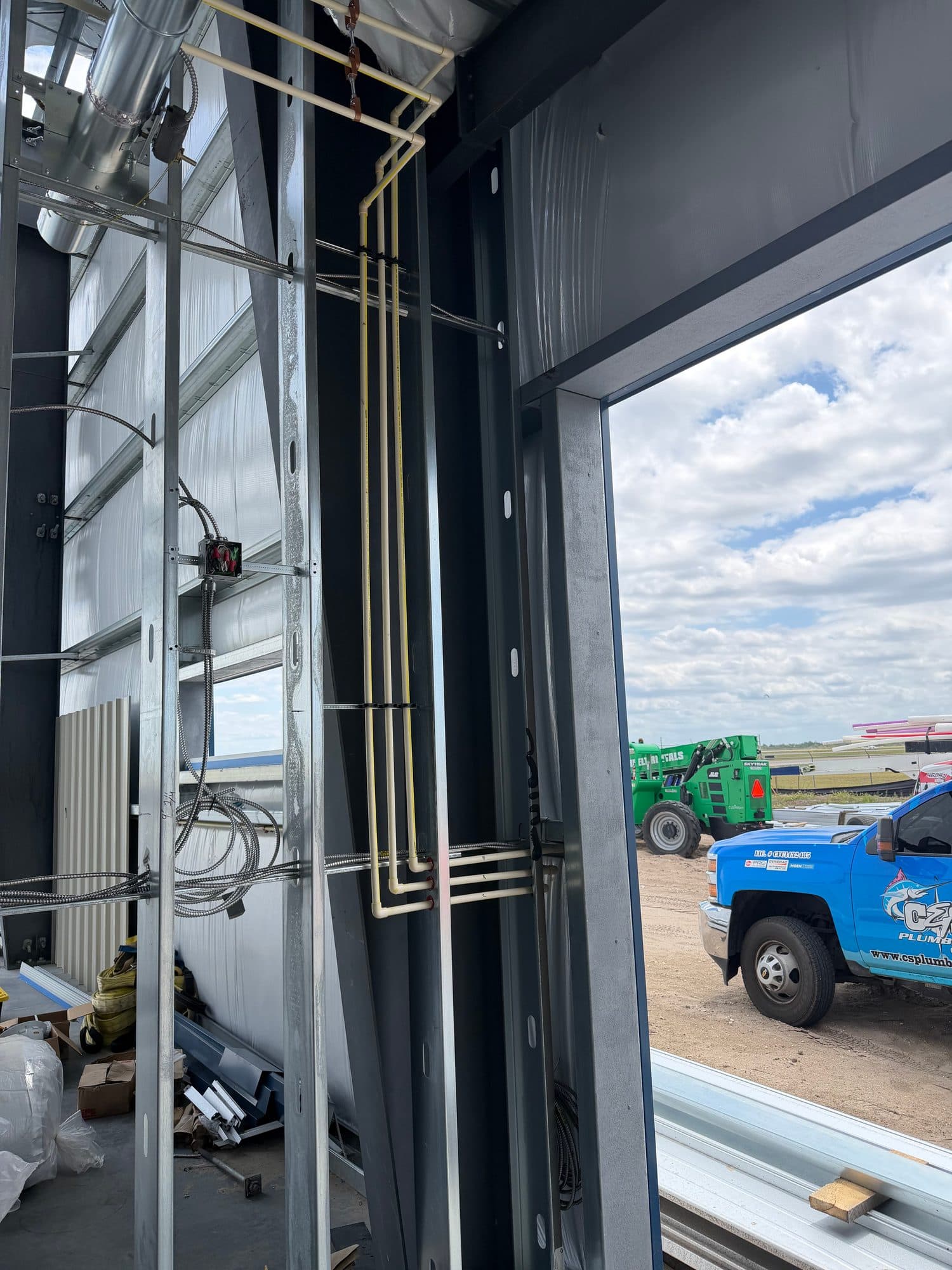 Hangar 97 Punta Gorda Airport second rough plumbing 5