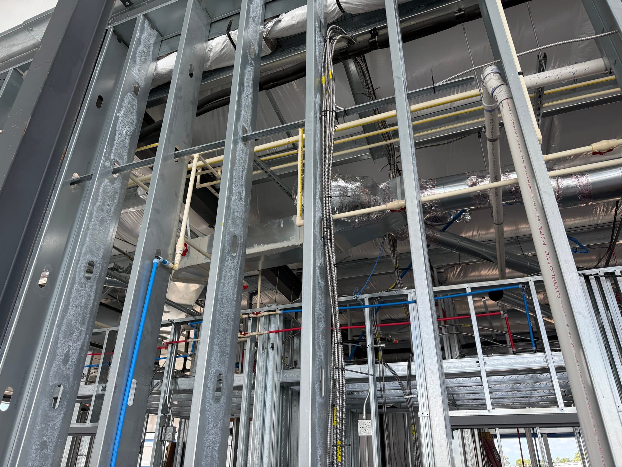 Hangar 97 Punta Gorda Airport second rough plumbing 7