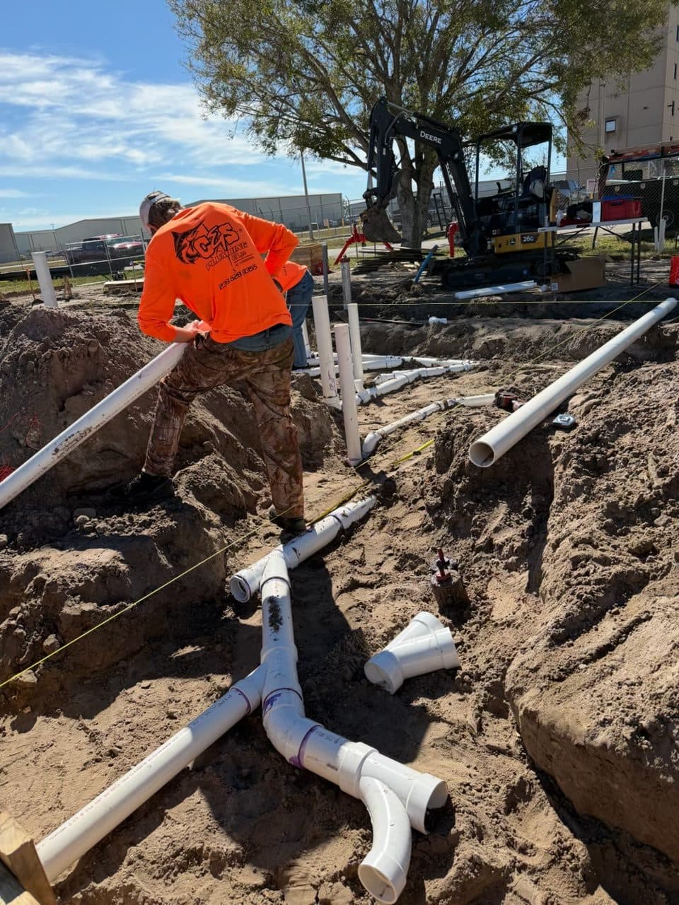 Hangar 97 Punta Gorda Airport underground plumbing 10