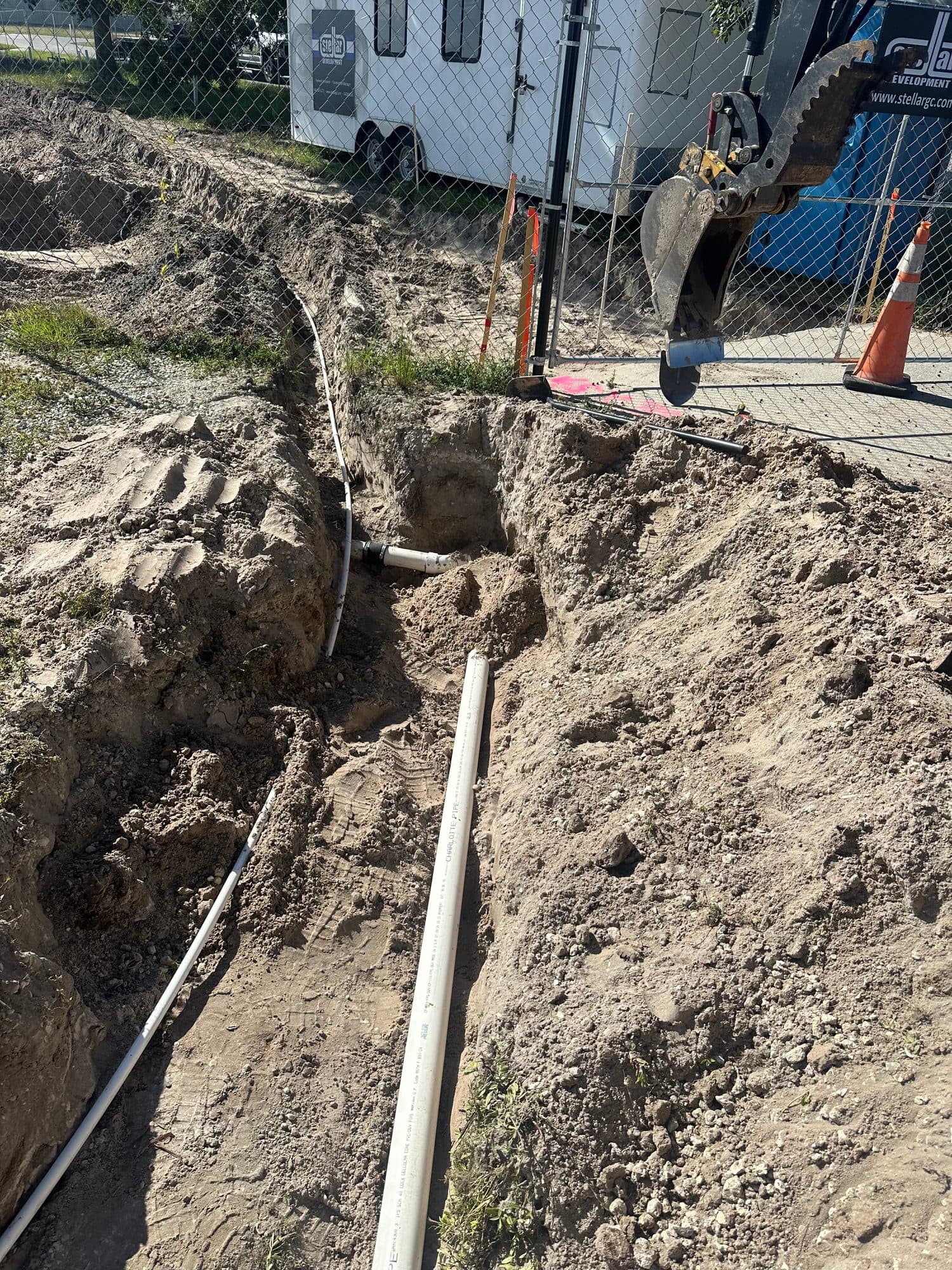 Hangar 97 Punta Gorda Airport underground plumbing 15