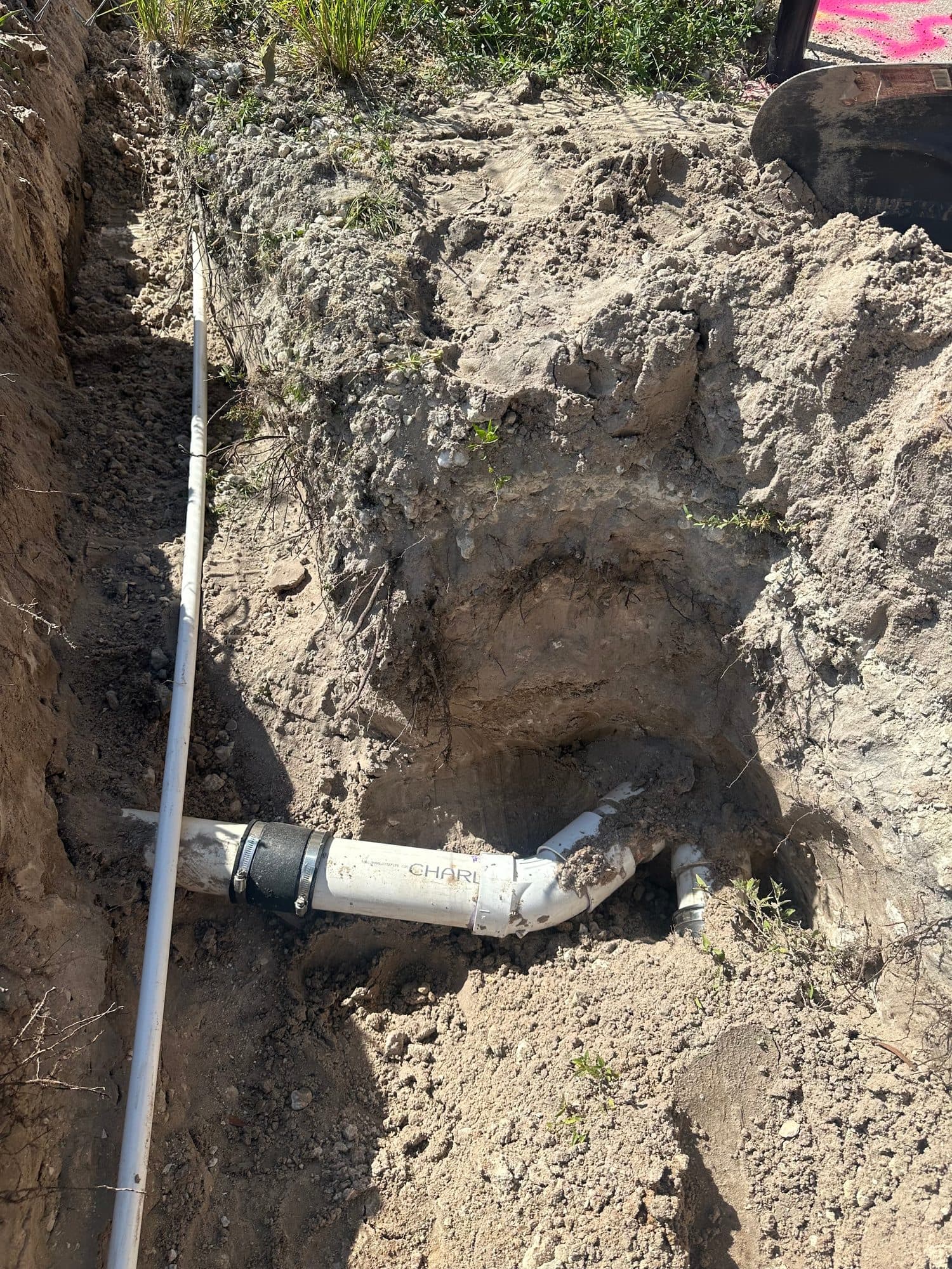 Hangar 97 Punta Gorda Airport underground plumbing 16