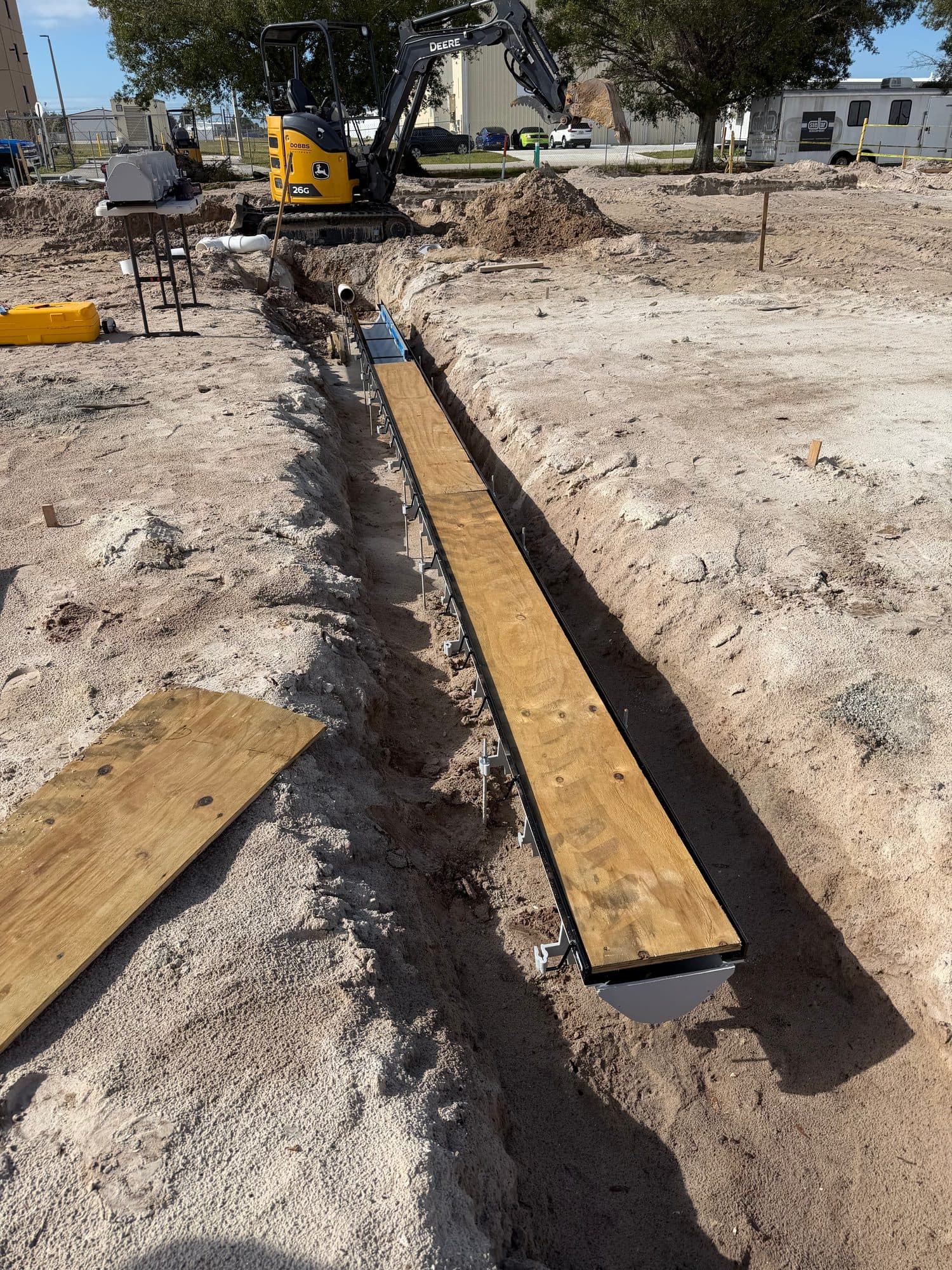 Hangar 97 Punta Gorda Airport underground plumbing 2