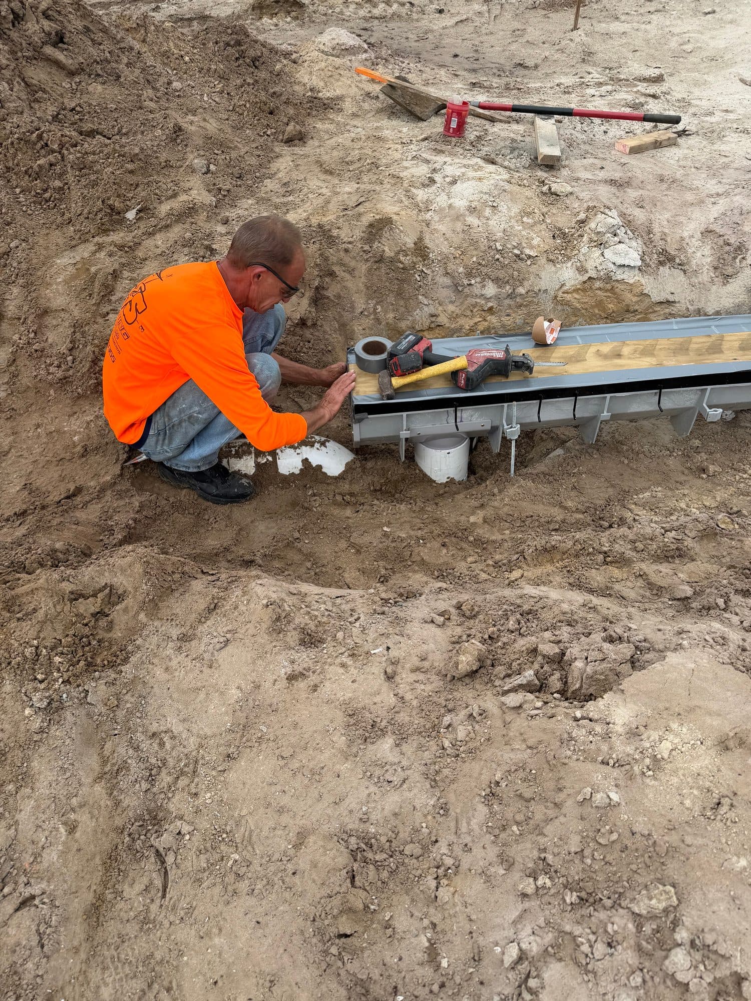 Hangar 97 Punta Gorda Airport underground plumbing 8
