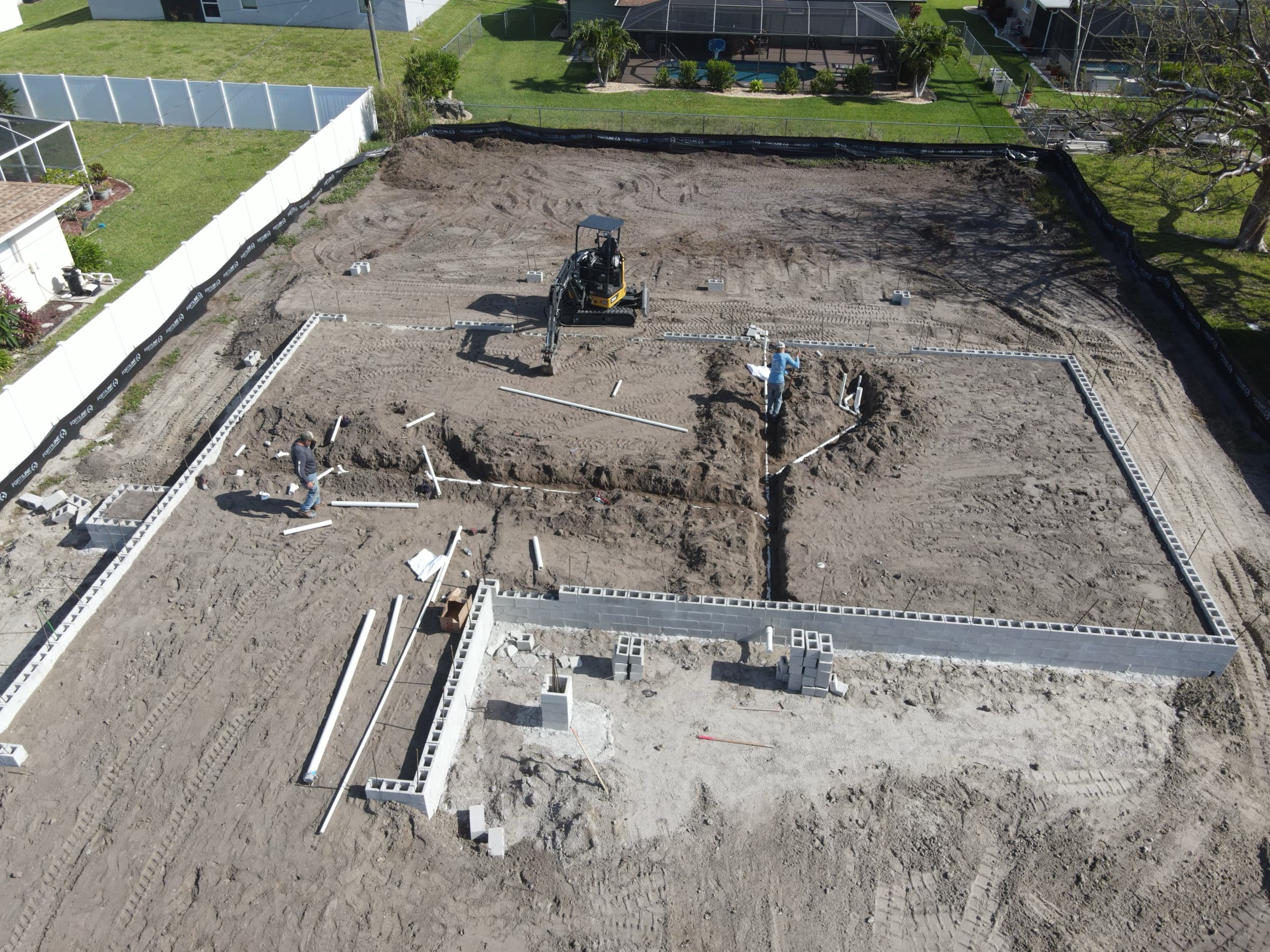 Hansen Homes Cape Coral underground aerial 1