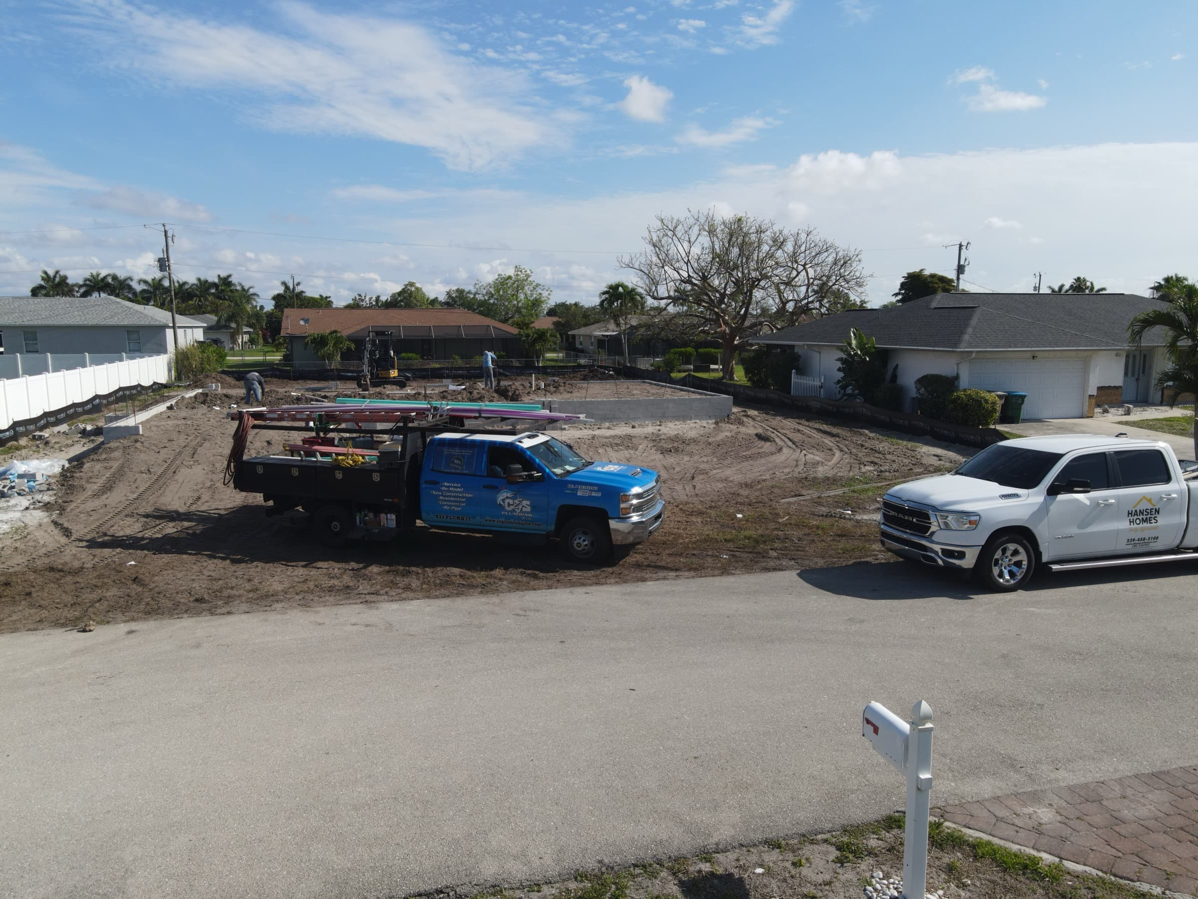 Hansen Homes Cape Coral underground aerial 3