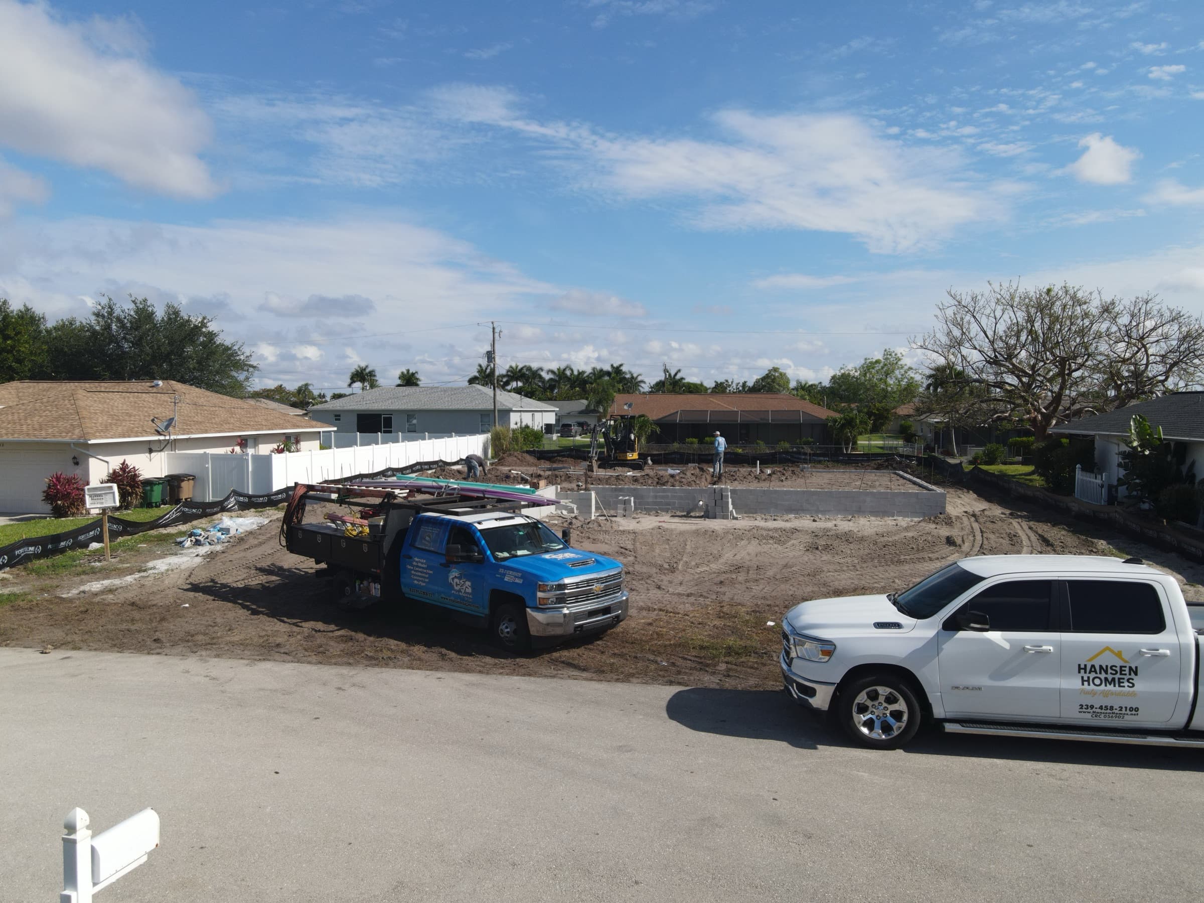 Hansen Homes Cape Coral underground aerial 4