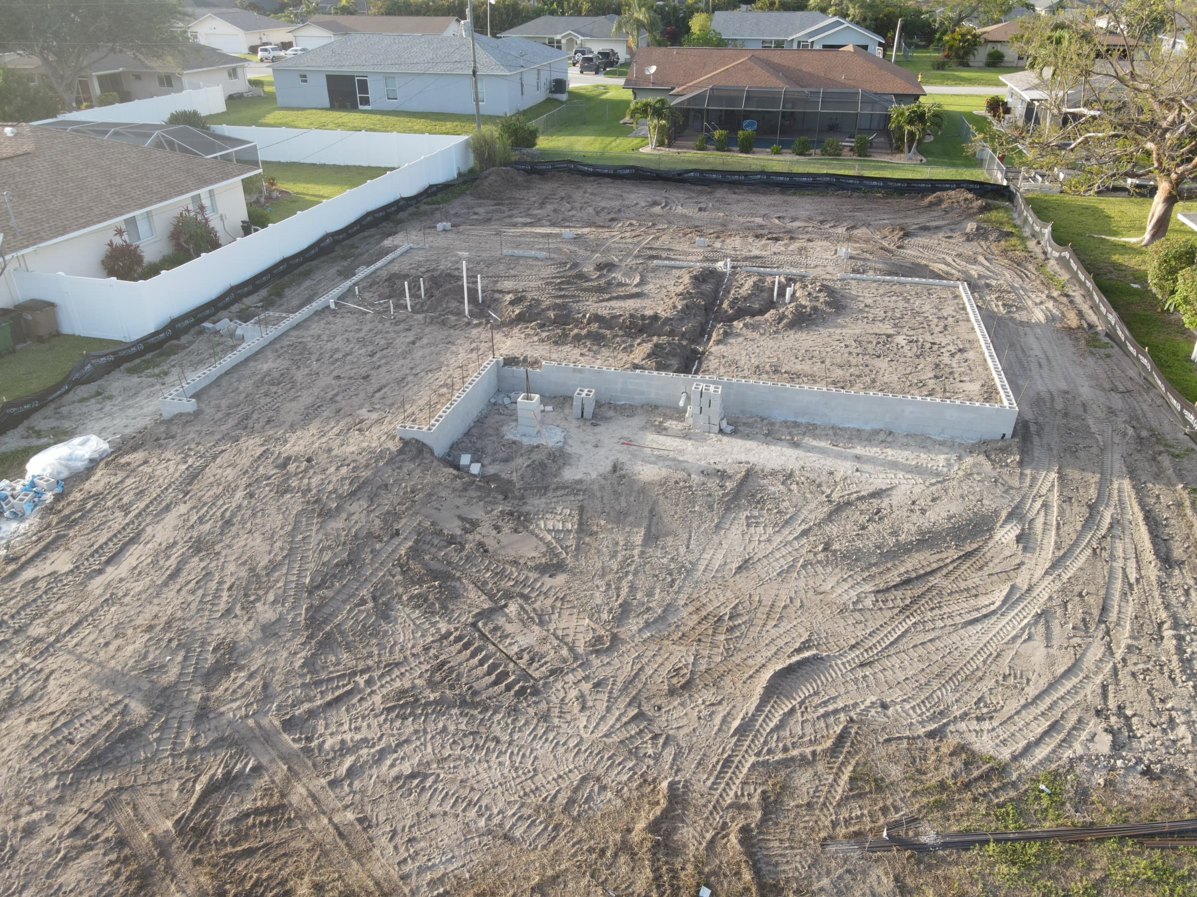 Hansen Homes Cape Coral underground aerial 5