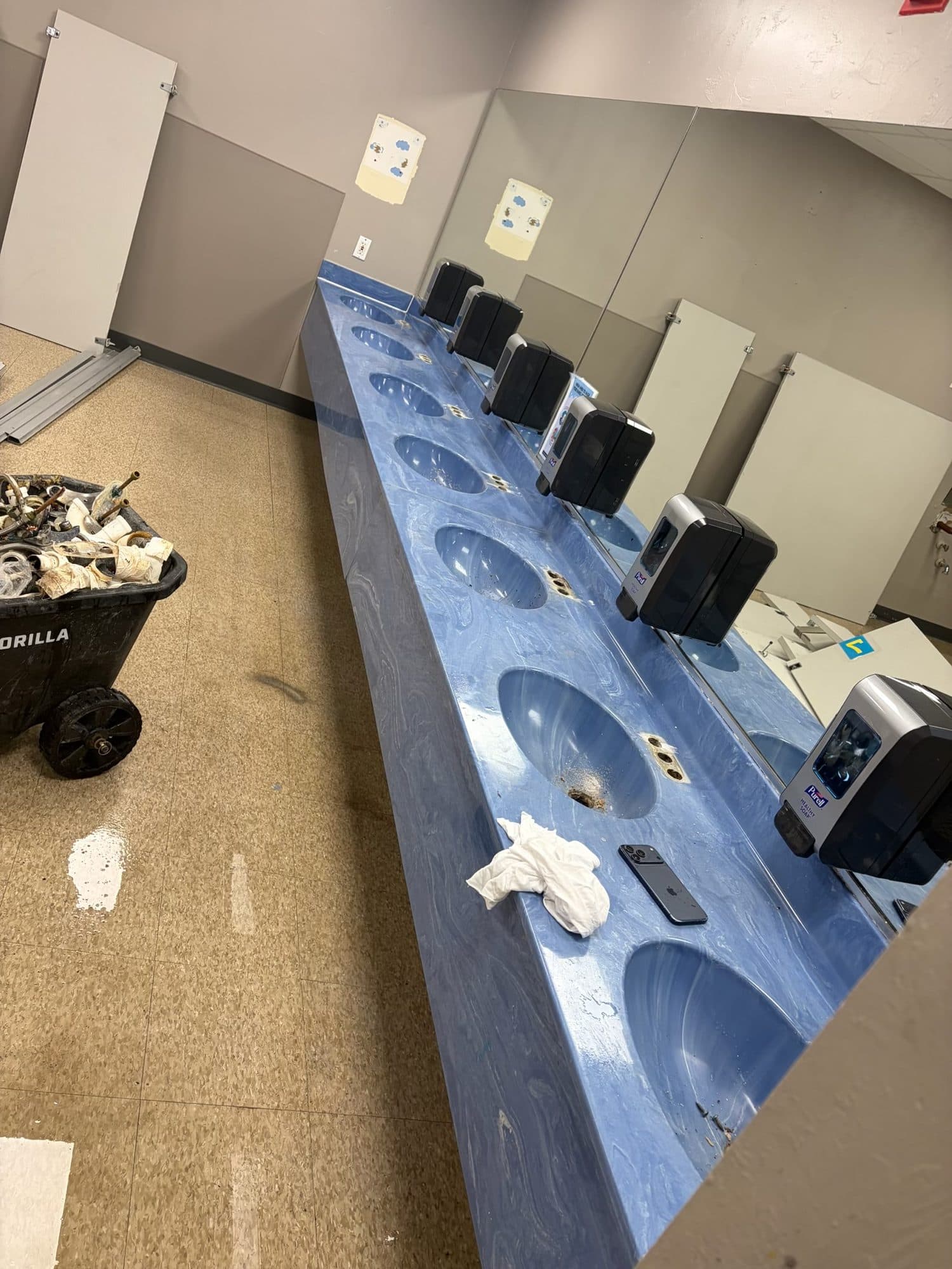 South Florida Christian Academy bathroom remodel demolition 11