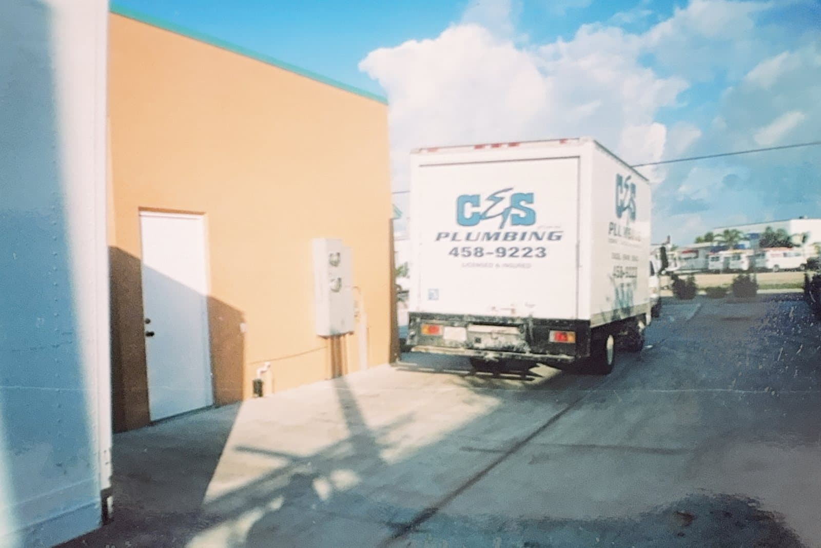 An early C&S Plumbing of Lee box truck
